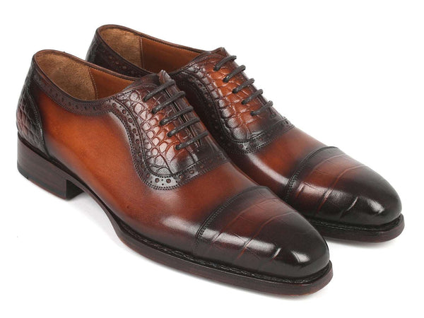 Paul Parkman Goodyear Welted Cap Toe Oxfords Brown (ID#9482-BRW) - WKshoes