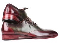 Paul Parkman Bordeaux & Green Wingtip Oxfords (ID#097YL63) - WKshoes