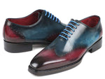 Paul Parkman Goodyear Welted Wingtip Oxfords Blue & Purple (ID#081-BPX) - WKshoes