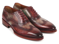 Paul Parkman Goodyear Welted Men's Two Tone Wingtip Oxfords (ID#PP22GB62) - WKshoes