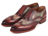 Paul Parkman Goodyear Welted Men's Two Tone Wingtip Oxfords (ID#PP22GB62) - WKshoes
