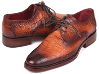 Brown Crocodile Embossed Shoes