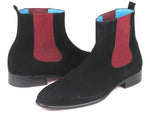 Paul Parkman Black Suede Chelsea Boots - WKshoes