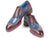 Paul Parkman Goodyear Welted Two Tone Wingtip Oxfords Blue & Bordeaux (ID#27LD77) - WKshoes