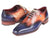 Paul Parkman Blue & Camel Wingtip Oxfords (ID#097BX11) - WKshoes