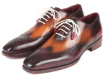 Paul Parkman Bordeaux & Camel Wingtip Oxfords (ID#097BY30) - WKshoes