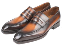 Paul Parkman Brown Burnished Goodyear Welted Loafers (ID#36LFBRW) - WKshoes