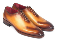 Paul Parkman Goodyear Welted Punched Oxfords Camel (ID#7614-CML) - WKshoes