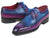 Paul Parkman Goodyear Welted Wingtip Derby Shoes Purple & Blue (ID#511V63) - WKshoes