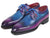Paul Parkman Goodyear Welted Wingtip Derby Shoes Purple & Blue (ID#511V63) - WKshoes