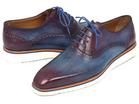 Paul Parkman Smart Casual Oxford Shoes For Men Blue & Purple (ID#184SNK-BLU) - WKshoes