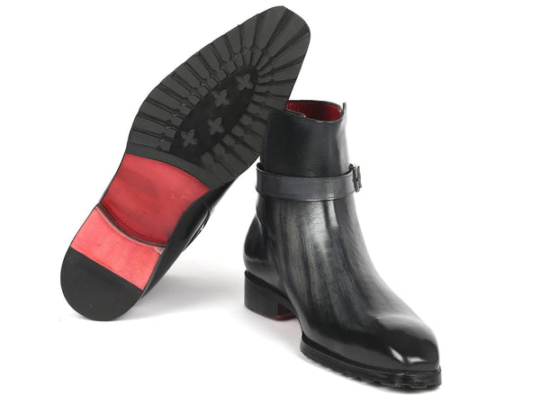 Paul Parkman Men's Gray Patina Jodhpur Boots (955GRY57) - WKshoes