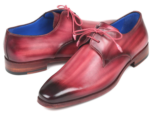 Paul Parkman Pink & Purple Hand-Painted Derby Shoes (ID#326-PNP) - WKshoes