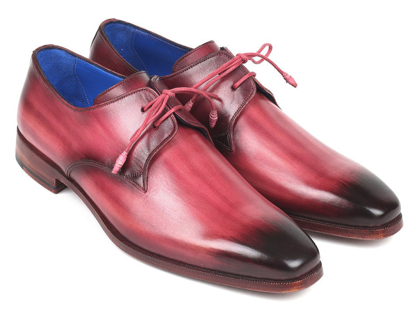 Paul Parkman Pink & Purple Hand-Painted Derby Shoes (ID#326-PNP) - WKshoes