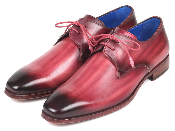 Paul Parkman Pink & Purple Hand-Painted Derby Shoes (ID#326-PNP) - WKshoes