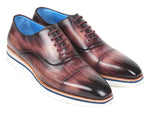 Paul Parkman Men's Smart Casual Oxfords Purple Leather (ID#185-PRP-LTH) - WKshoes