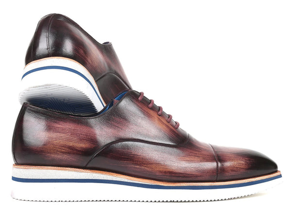 Paul Parkman Men's Smart Casual Oxfords Purple Leather (ID#185-PRP-LTH) - WKshoes