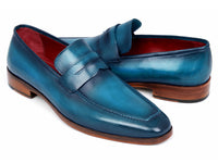 Paul Parkman Men's Penny Loafer Blue & Turquoise Calfskin (ID#10TQ84) - WKshoes