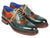 Paul Parkman Wingtip Oxfords Goodyear Welted Green & Tobacco (ID#027-GRN-TAB) - WKshoes