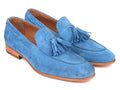 Paul Parkman Men's Tassel Loafers Blue Suede