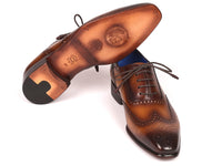 Paul Parkman Men's Handmade Wingtip Oxfords Brown (ID#711W03) - WKshoes