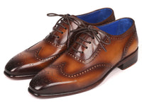 Paul Parkman Men's Handmade Wingtip Oxfords Brown (ID#711W03) - WKshoes