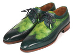 Paul Parkman Men's Green Dual Tone Wingtip Derby Shoes (ID#6931GRN) - WKshoes