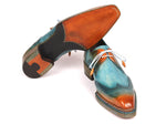 Paul Parkman Norwegian Welted Wingtip Derby Shoes Turquoise & Tobacco (ID#8506-TRQ) - WKshoes