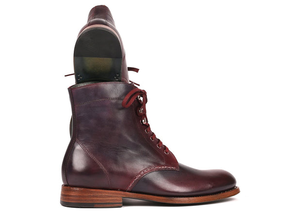 Paul Parkman Men's Leather Boots Bordeaux & Navy (824BRD65) - WKshoes