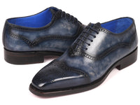 Paul Parkman Men's Goodyear Welted Oxford Shoes Navy (ID#094-NVY) - WKshoes