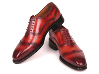Paul Parkman Men's Goodyear Welted Oxford Shoes Reddish Brown (ID#094-RDH) - WKshoes