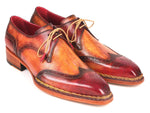 Paul Parkman Norwegian Welted Wingtip Derby Shoes Red & Camel (ID#8506-CML) - WKshoes