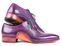 Paul Parkman Opanka Construction Purple Hand-Painted Oxfords (ID#OPK66KD) - WKshoes