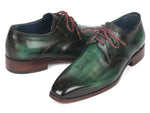 Paul Parkman Men's Green Medallion Toe Derby Shoes (ID#6584-GRN) - WKshoes