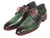 Paul Parkman Men's Green Medallion Toe Derby Shoes (ID#6584-GRN) - WKshoes