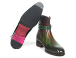 Paul Parkman Men's Jodhpur Boots Green & Bordeaux (957FRS84) - WKshoes