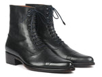 Paul Parkman Men's Goodyear Welted Boots Black Leather (ID#CW477-BLK) - WKshoes