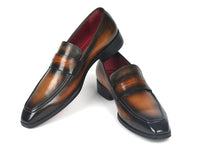 Paul Parkman Men's Penny Loafers Olive Brown (ID#10LZ24) - WKshoes