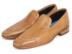 Paul Parkman Perforated Leather Loafers Beige  (ID#874-BEJ) - WKshoes