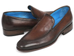 Paul Parkman Perforated Leather Loafers Brown (ID#874-BRW) - WKshoes