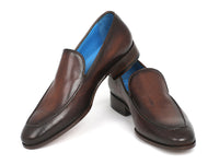 Paul Parkman Perforated Leather Loafers Brown (ID#874-BRW) - WKshoes