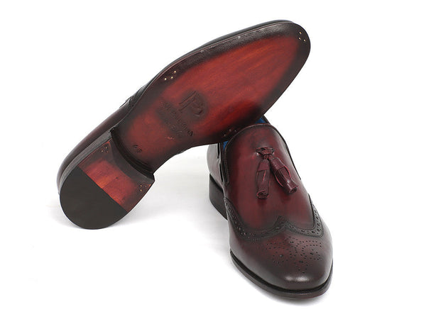 Paul Parkman Men's Wingtip Tassel Loafers Bordeaux (ID#WL34-BRD) - WKshoes