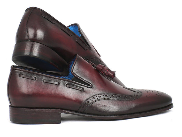 Paul Parkman Men's Wingtip Tassel Loafers Bordeaux (ID#WL34-BRD) - WKshoes