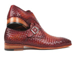 Paul Parkman Reddish Brown Woven Leather Single Monkstraps (ID#011WN57) - WKshoes