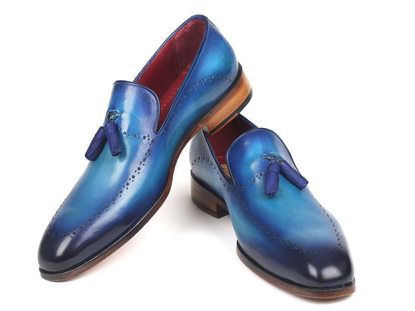 Paul Parkman Men's Tassel Loafer Blue (ID#66T82-BLU) - WKshoes