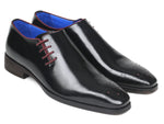 Paul Parkman Side Lace Oxfords Black Polished Leather (ID#981X65) - WKshoes