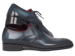 Paul Parkman Men's Navy & Blue Medallion Toe Derby Shoes (ID#6584-NAVY) - WKshoes