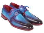 Paul Parkman Men's Turquoise & Purple Apron Derby Shoes (ID#23SX84) - WKshoes