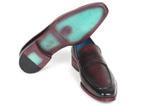 Paul Parkman Men's Purple Burnished Penny Loafers (ID#10PR23) - WKshoes