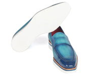 Paul Parkman Men's Smart Casual Loafers Blue (ID#183-BLU-TRQ) - WKshoes